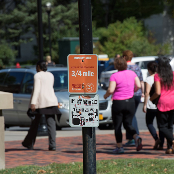 Healthy Monday - Monday Mile signs
