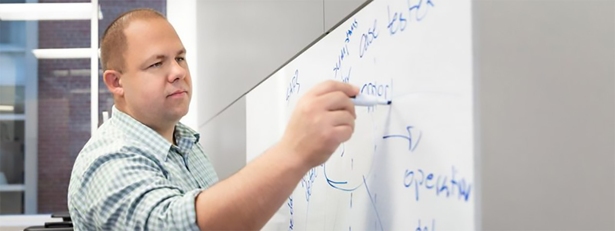David Larsen in classroom