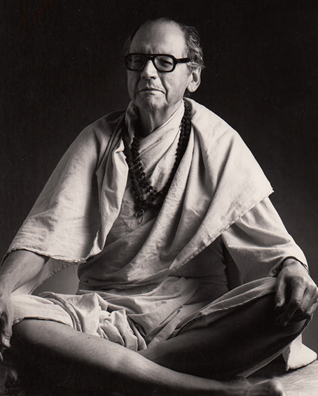 Agehananda Bharati wearing a monk's robes and sitting crosslegged Agehananda Bharati wearing a monk's robes and sitting crosslegged