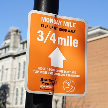 A sign post for Healthy Monday