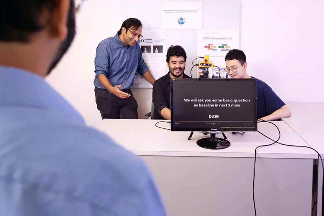demonstrating use of sensing technologies