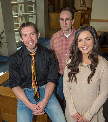 Professor Thomas Keck with Students Assisting With Global Free Speech Repository