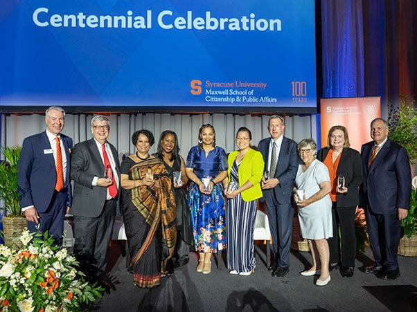Dean Van Slyke and the award recipients at the DC Centennial Celebration